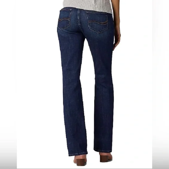 Women’s LEE Size 8 MEDIUM Bootcut Midrise Flex Motion Blue Jeans - Picture 2 of 8